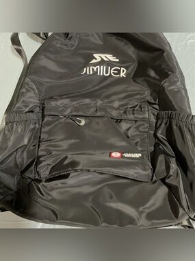 JIMIUER Black Nylon Backpack with Front Pocket 1009